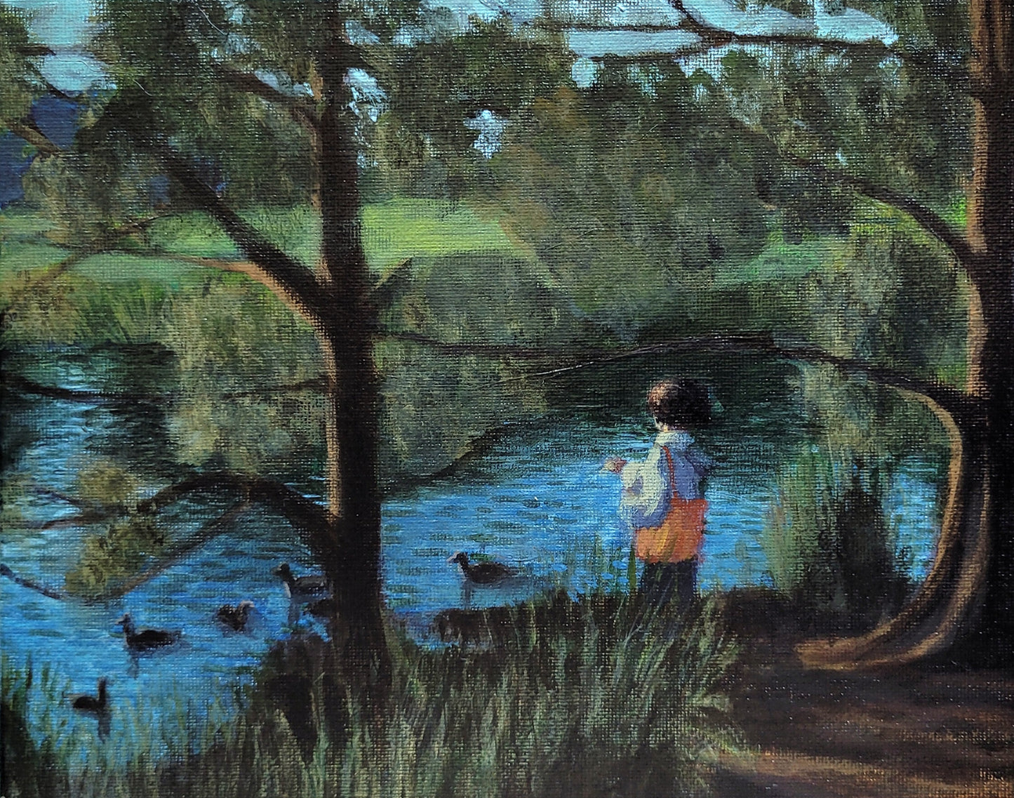 Feeding the Ducks A5 print