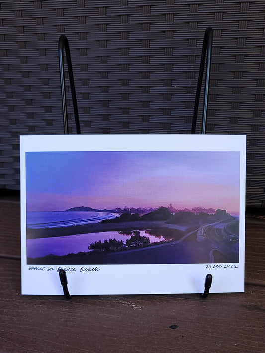 Broulee Sunset A5 print
