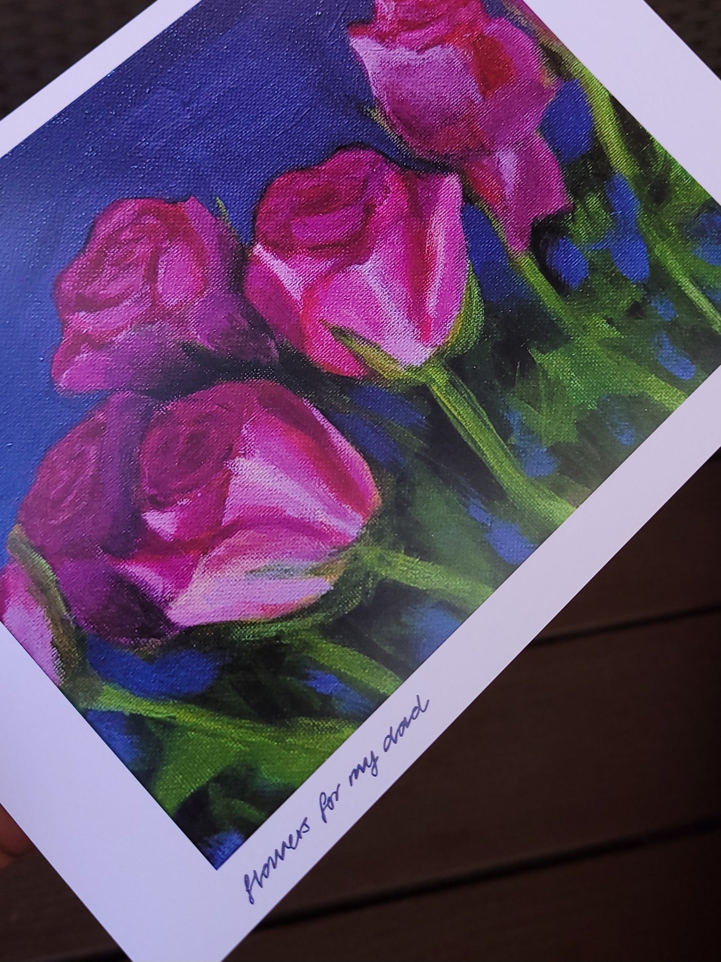 Flowers for my dad A5 print
